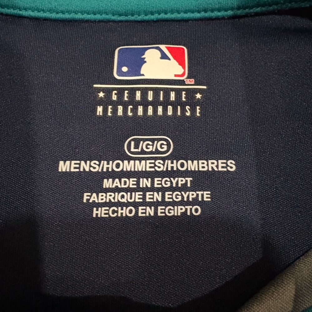 Genuine Merchandise Seattle Mariners Men’s Navy and Gray Polo with Logo - Picture 2 of 5
